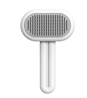 Pet Grooming Brush – One-Click Clean, Soft Massage Comb for Cats & Dogs