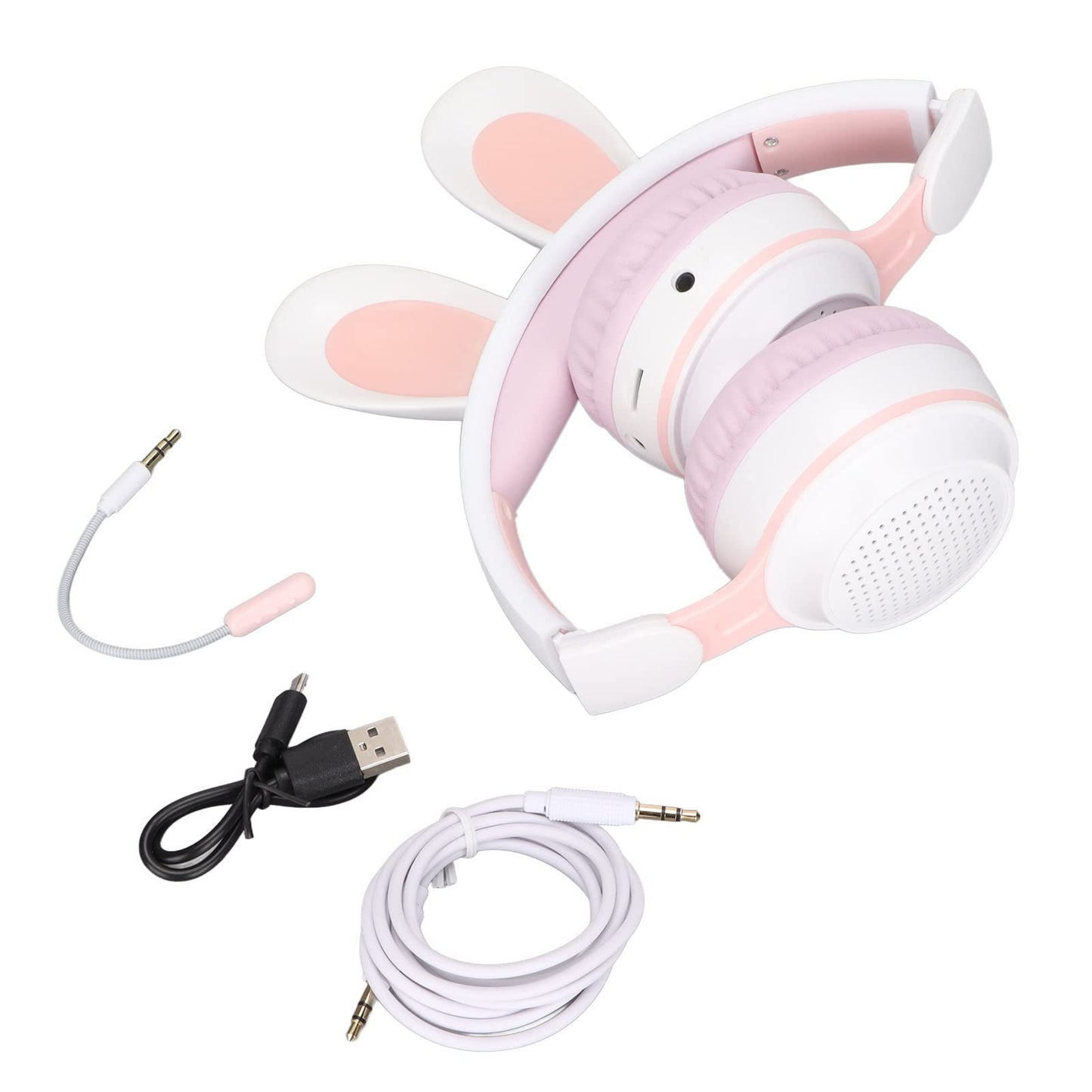 Rabbit Ear Headphones Wireless Luminous Extendable Wheat Headphones