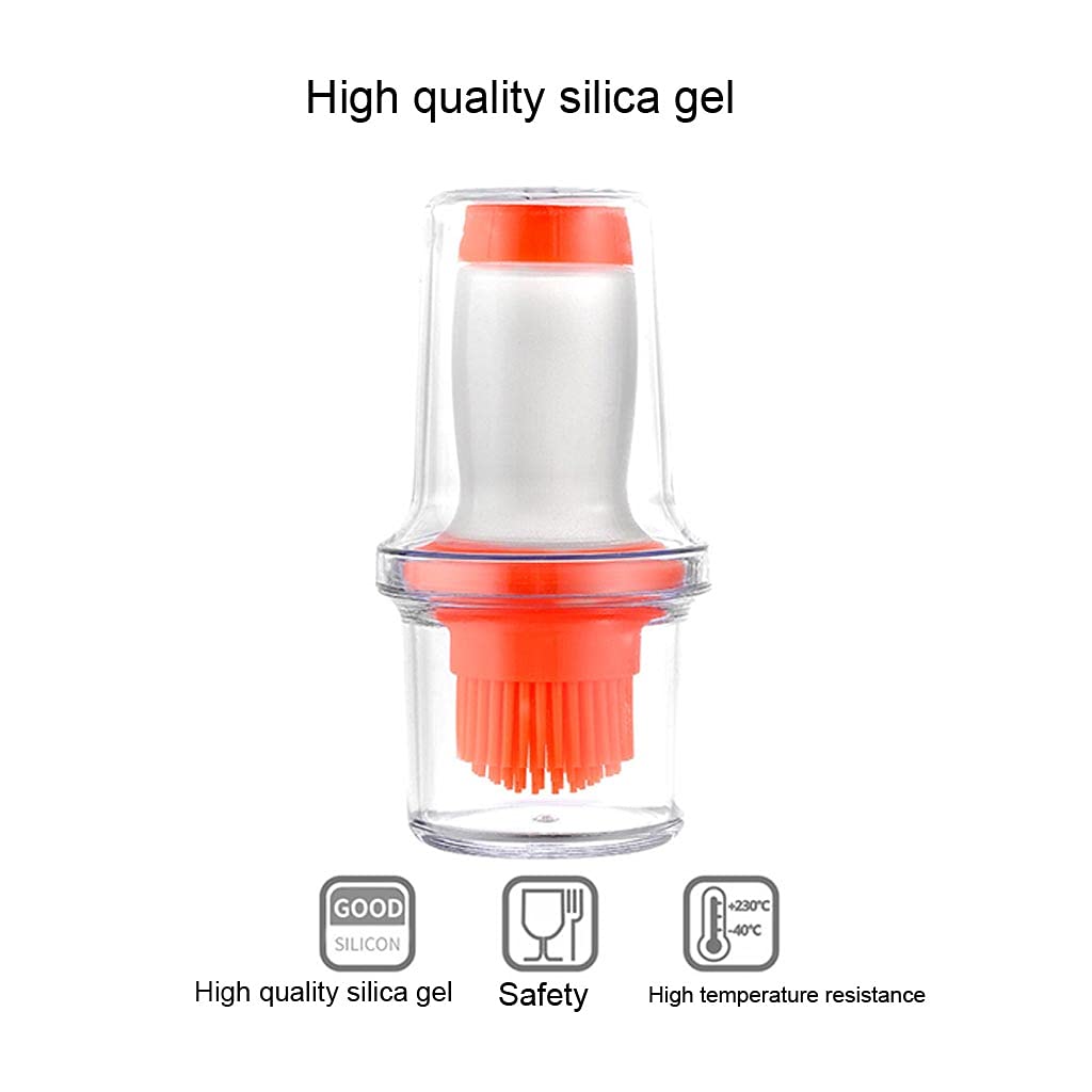 Portable Oil Bottle with Brush Silicone Barbecue Liquid Gadgets High-temperature Kitchen Baking Pastry Barbecue BBQ Tool