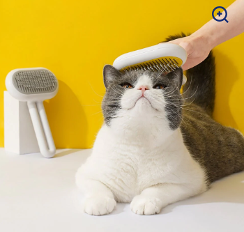 Pet Grooming Brush – One-Click Clean, Soft Massage Comb for Cats & Dogs