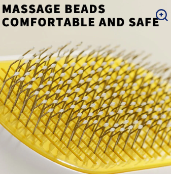 Pet Grooming Brush – One-Click Clean, Soft Massage Comb for Cats & Dogs