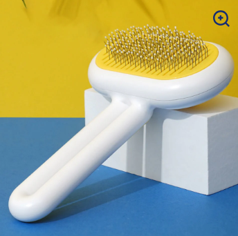 Pet Grooming Brush – One-Click Clean, Soft Massage Comb for Cats & Dogs