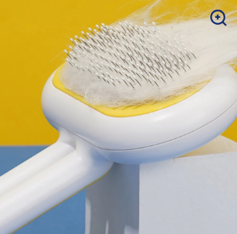 Pet Grooming Brush – One-Click Clean, Soft Massage Comb for Cats & Dogs