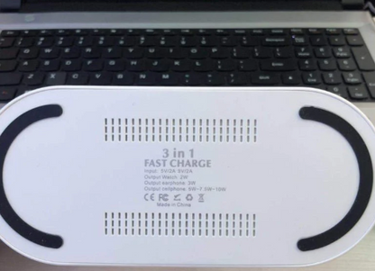 Wireless Charger Mobile Phone 3 In 1 Stand Watch Headphones