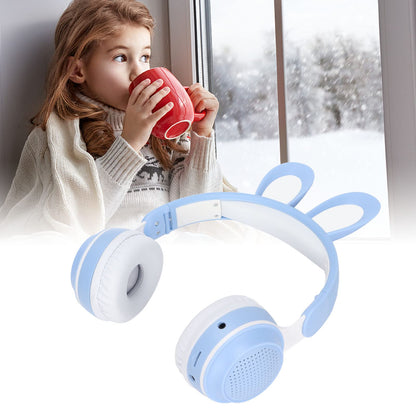 Rabbit Ear Headphones Wireless Luminous Extendable Wheat Headphones