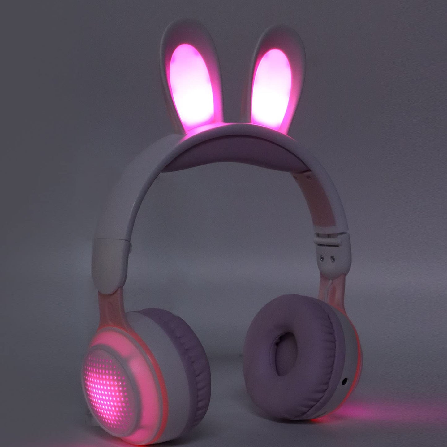 Rabbit Ear Headphones Wireless Luminous Extendable Wheat Headphones