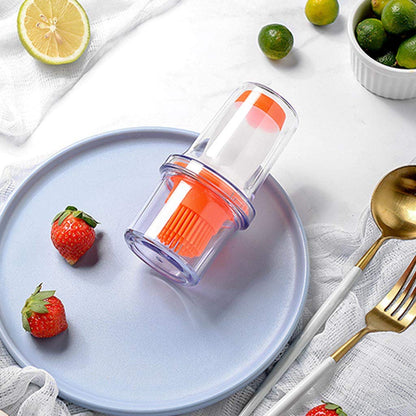 Portable Oil Bottle with Brush Silicone Barbecue Liquid Gadgets High-temperature Kitchen Baking Pastry Barbecue BBQ Tool