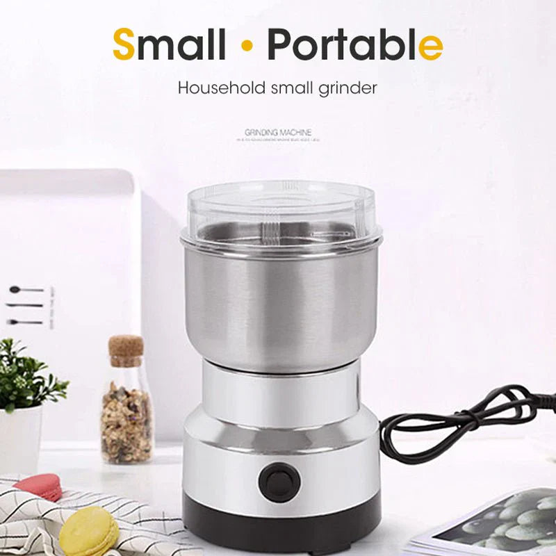 Stainless Steel Electric Grinder – High-Speed Coffee Bean, Spice & Grain Grinder