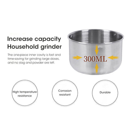 Stainless Steel Electric Grinder – High-Speed Coffee Bean, Spice & Grain Grinder